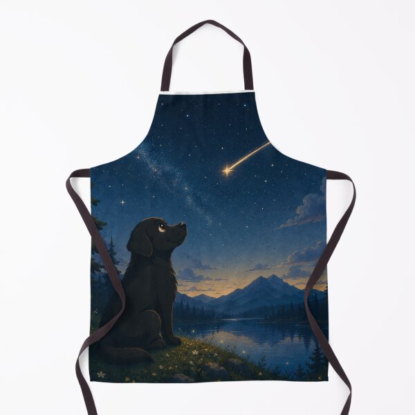 Item preview, The Wishing Star – Black Labrador Contemplating a Shooting Star designed and sold by Goodthingstree.
