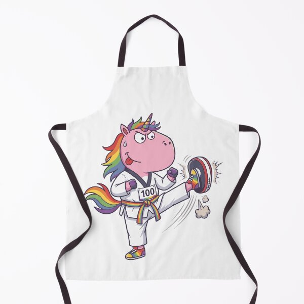 Item preview, Cute pink unicorn Taekwondo, Rainbow design, Sports Gift designed and sold by BobaTeeStore.