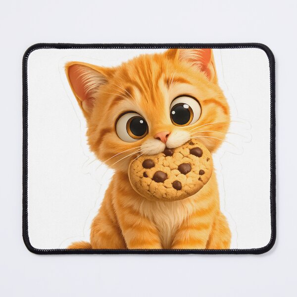 Item preview, Cookie the Kitten with a Cookie – Cute Cat Sticker designed and sold by bauschberts.