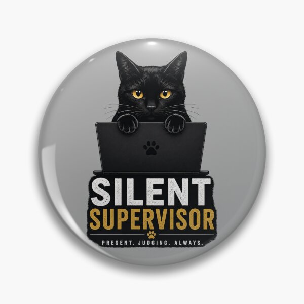 Item preview, Silent Supervisor Black Cat Laptop | Funny Office Cat Gift | Work From Home Cat Lover T-Shirt designed and sold by ZibaCentralShop.