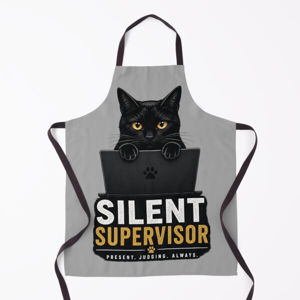 Item preview, Silent Supervisor Black Cat Laptop | Funny Office Cat Gift | Work From Home Cat Lover T-Shirt designed and sold by ZibaCentralShop.