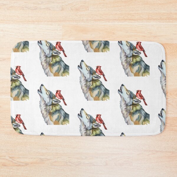 Item preview, Howling Wolf With Red Cardinal Bird designed and sold by Roy & Tiffany.