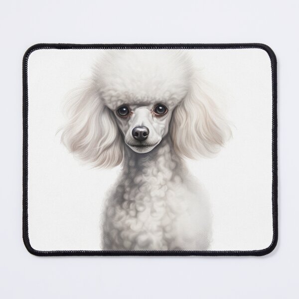 Item preview, Elegant White Toy Poodle Dog AI Digital Portrait Illustration designed and sold by pinkal.