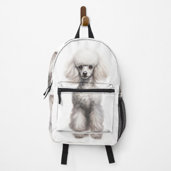 Item preview, Elegant White Toy Poodle Dog AI Digital Portrait Illustration designed and sold by pinkal.