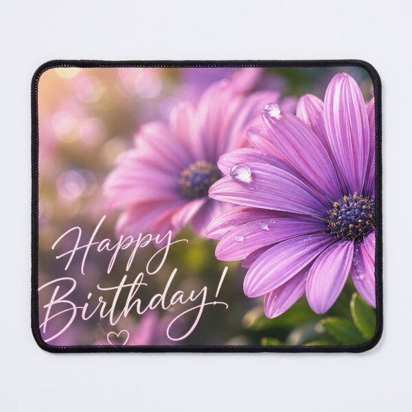 Item preview, Happy Birthday Purple Daisies | Elegant Floral Birthday Card designed and sold by Kimberly Palmer.