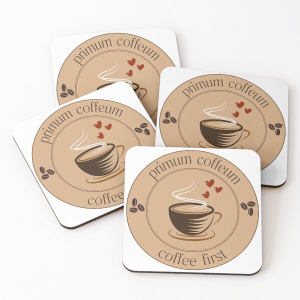 Item preview, Primum Coffeum (Coffee First) Latin phrase designed and sold by AndysTeeShop.