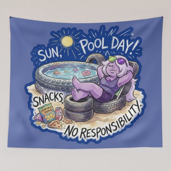 Item preview, Amethyst Summer Pool Day Snacks - Steven Universe designed and sold by 0Zetgest.