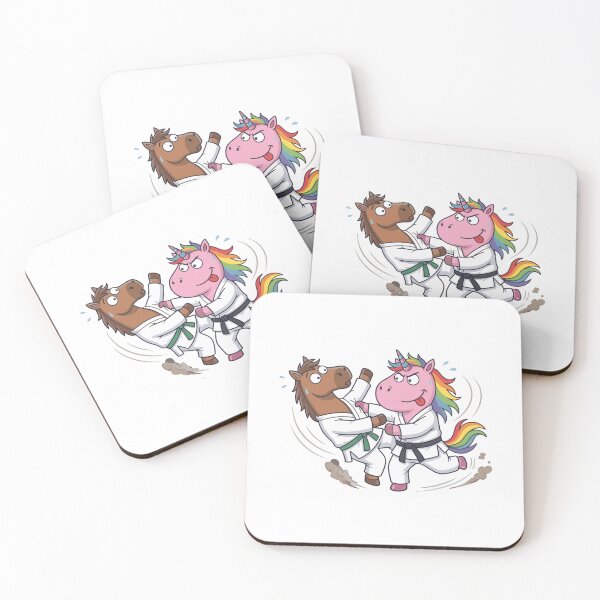 Item preview, Cute pink unicorn Judo Rainbow design, Sports Gift designed and sold by BobaTeeStore.