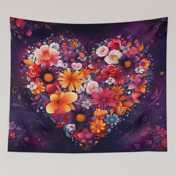 Item preview, Floral Heart Watercolor | Romantic Botanical Bloom Artwork designed and sold by Fei Long Design Hub.
