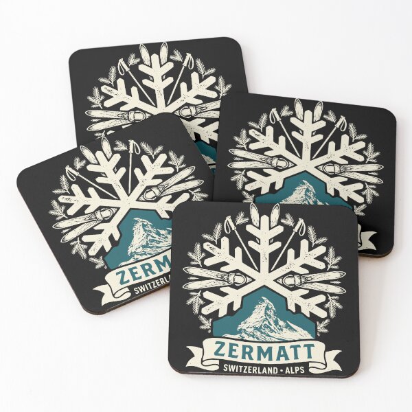 Item preview, Vintage Zermatt Switzerland Ski Snowflake designed and sold by Imaginationbeyond.