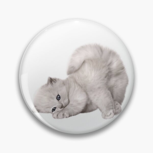 Item preview,  Fluffy White Kitten Lying Down Cute Cat designed and sold by AnamikaArtVibe.