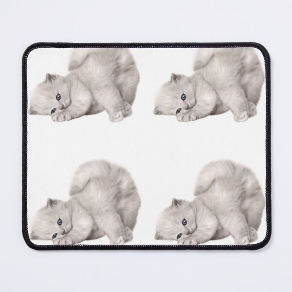 Item preview, Fluffy White Kitten Lying Down Cute Cat designed and sold by AnamikaArtVibe.