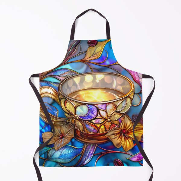 Item preview, Coffee Cups with Coffee Plant Leaves, Stained Glass Botanical Design designed and sold by MargaretWiktor.