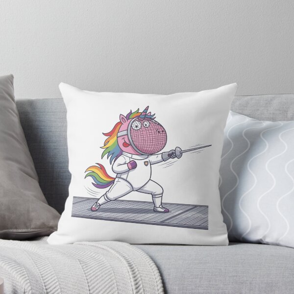 Item preview, Cute pink unicorn Fencing Rainbow design, Sports Gift designed and sold by BobaTeeStore.