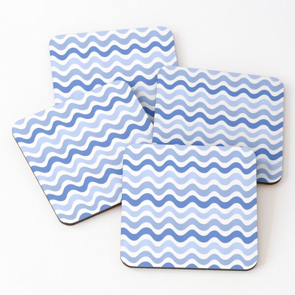 Item preview, 3D wave pattern - blue shade  designed and sold by Pattern Petals.