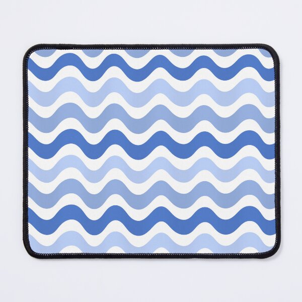 Item preview, 3D wave pattern - blue shade designed and sold by Pattern Petals.