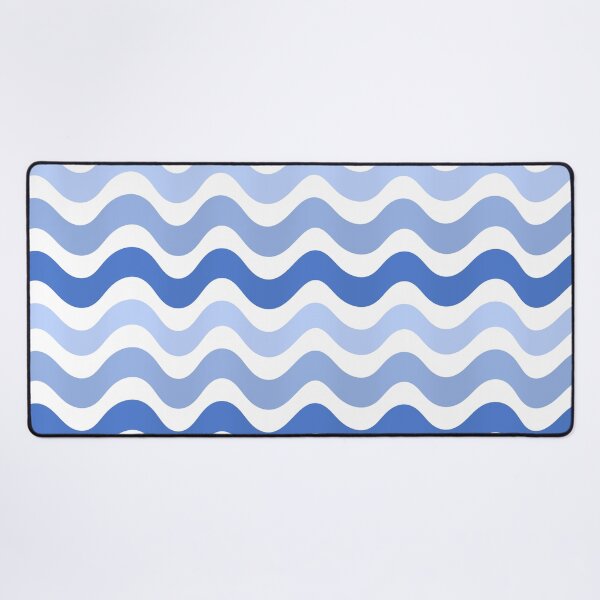 Item preview, 3D wave pattern - blue shade designed and sold by Pattern Petals.