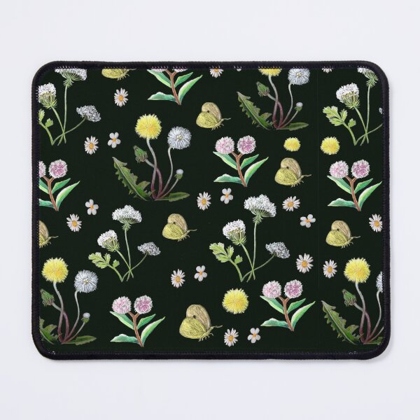 Item preview, Large Scale Vintage Retro Botanical Flowers And Butterfly Color Pencils Dandelion  designed and sold by Designs by Sara Felton.