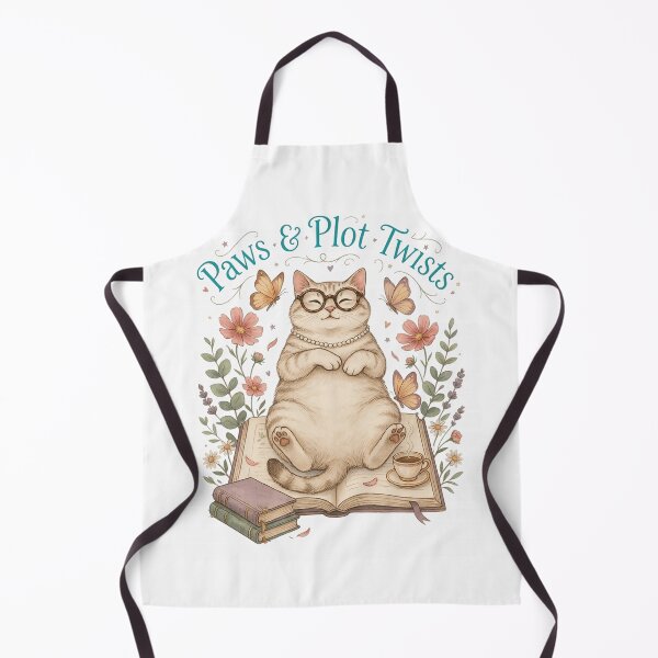 Item preview, Paws & Plot Twists Cat Reading Book Lover Cute Vintage Floral Coffee Sticker designed and sold by Mahilis.