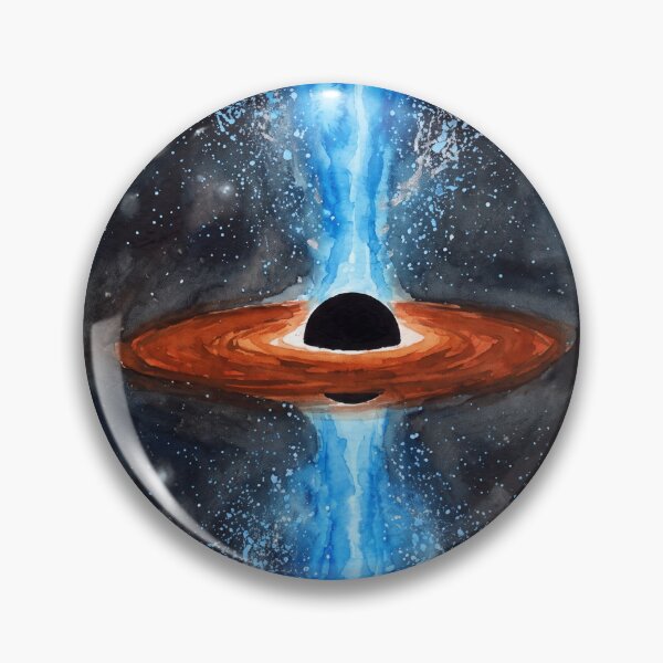 Item preview, Black Hole Accretion Disk and Blue Jet Watercolor designed and sold by Itjung-Room.