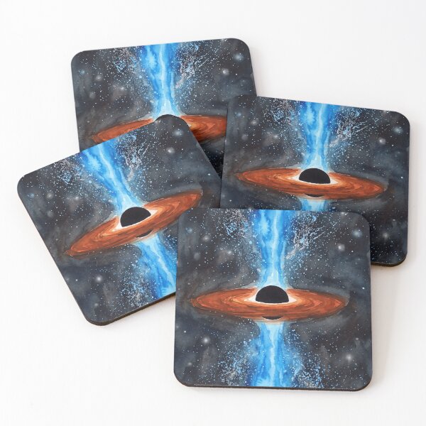 Item preview, Black Hole Accretion Disk and Blue Jet Watercolor designed and sold by Itjung-Room.