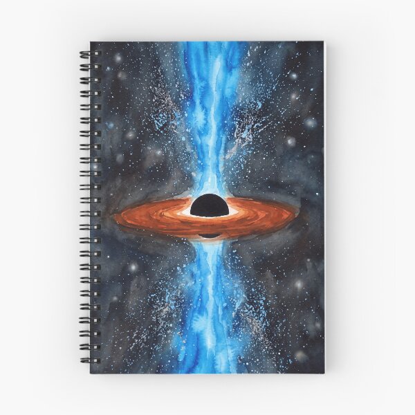 Item preview, Black Hole Accretion Disk and Blue Jet Watercolor designed and sold by Itjung-Room.