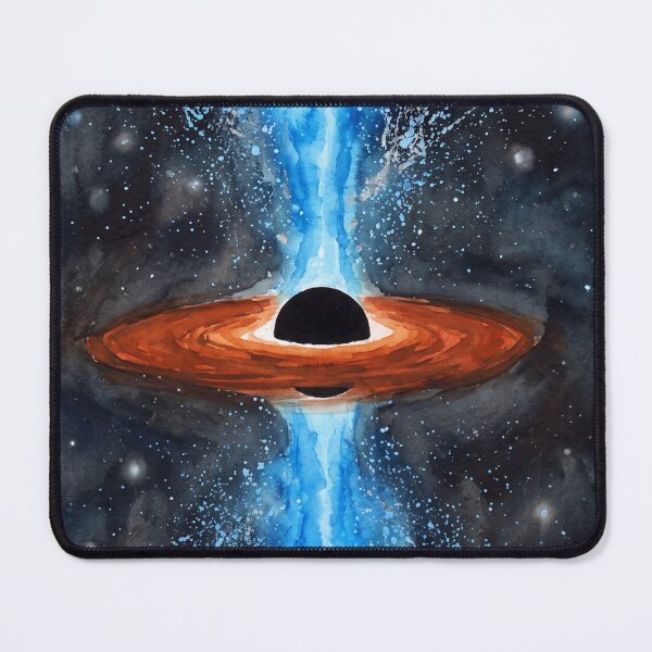 Item preview, Black Hole Accretion Disk and Blue Jet Watercolor designed and sold by Itjung-Room.