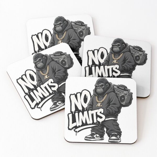 Item preview, No Limits Gorilla Streetwear Cartoon Graphic designed and sold by Aesthicer.
