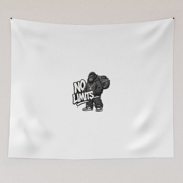 Item preview, No Limits Gorilla Streetwear Cartoon Graphic designed and sold by Aesthicer.