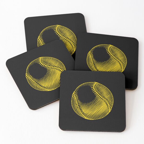 Item preview, Vintage Gold Baseball Ball Art Graphic designed and sold by pattern-archive.