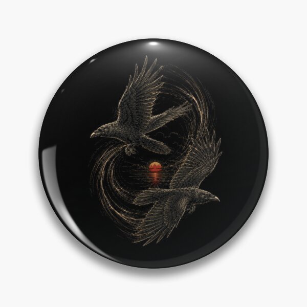 Item preview, Twilight Wings — Norse Ravens Circling the Setting Sun designed and sold by OblivionRise.