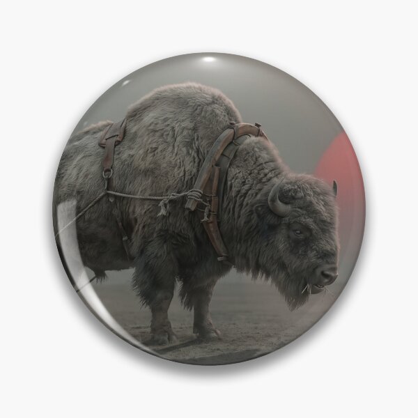 Item preview, Mystical bison pulls cart in red sunset designed and sold by nachtpixel-art.