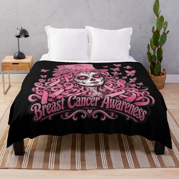 Item preview, Sugar Skull Breast Cancer Awareness Skeleton Women Pink Ribbon designed and sold by clothesy7.