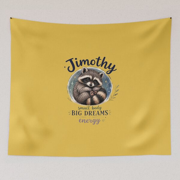 Item preview, Jimothy Cute Raccoon Art | Whimsical Woodland Animal | Cozy Forest Aesthetic | Colorful Digital Illustration designed and sold by Bhaskar Digital Art.