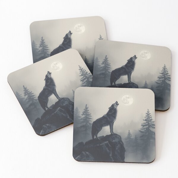 Item preview, Wolf Howling at Moon designed and sold by SunDrift.
