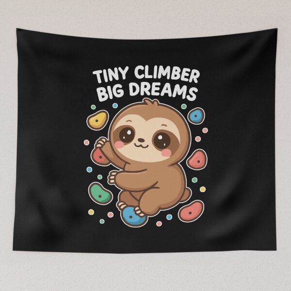 Item preview, Kawaii Sloth Climbing - Tiny Climber Shirt designed and sold by Pineapple-Tree.