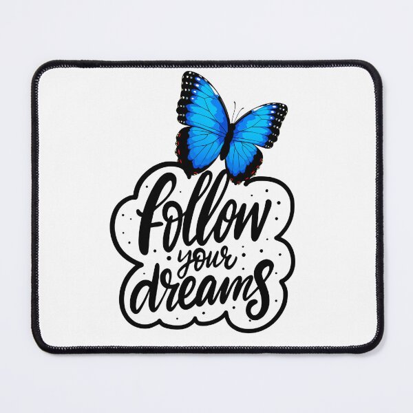 Item preview, Inspirational Blue Butterfly - Follow Your Dreams designed and sold by Sarah'sCreativeLab.
