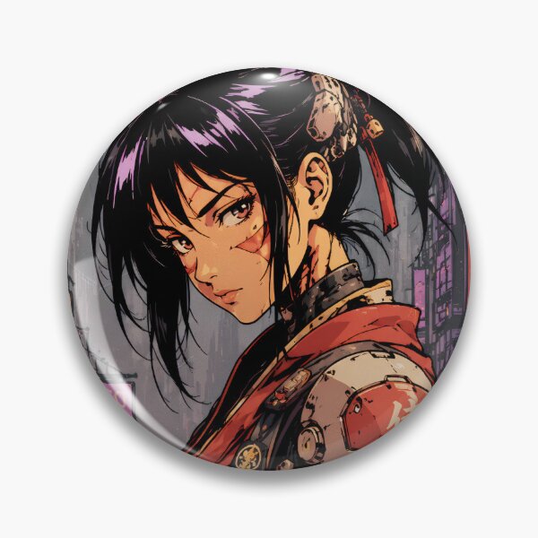 Item preview, Cyberpunk Ronin Girl – Retro Anime Samurai Warrior designed and sold by Apocalyptic Art Studio.
