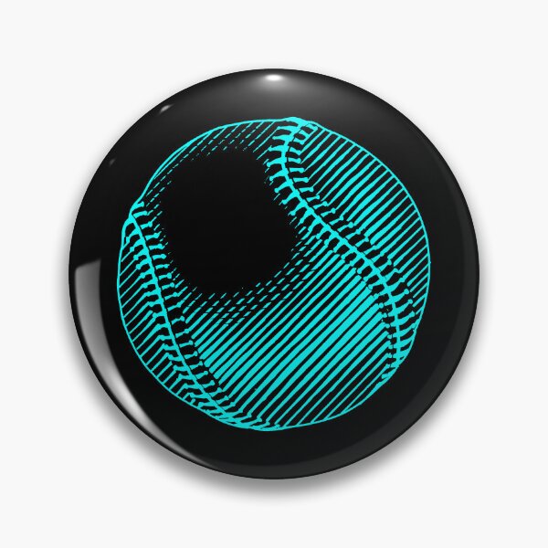 Item preview, Vintage Cyan Baseball Ball Art Graphic designed and sold by pattern-archive.