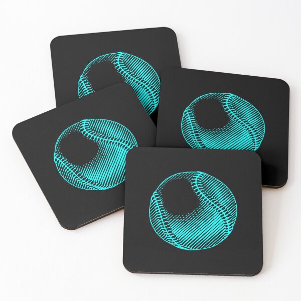 Item preview, Vintage Cyan Baseball Ball Art Graphic designed and sold by pattern-archive.