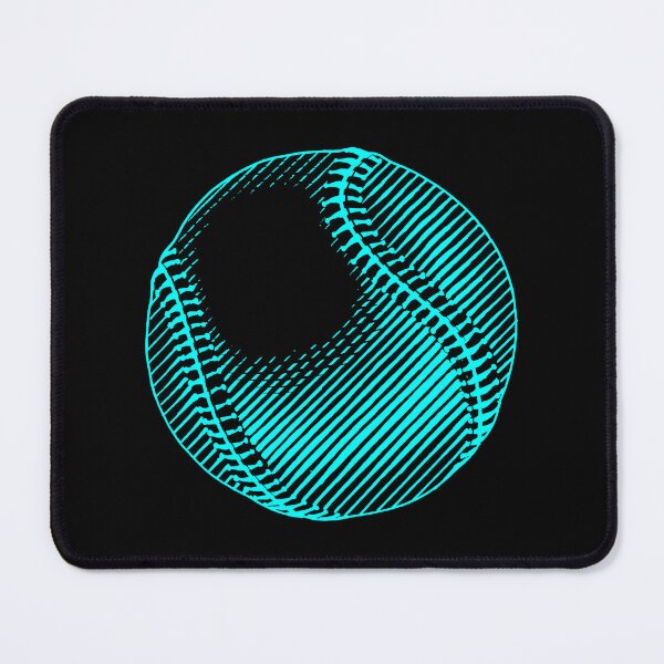 Item preview, Vintage Cyan Baseball Ball Art Graphic designed and sold by pattern-archive.