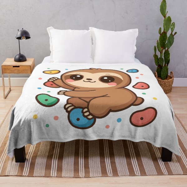 Item preview, Cute kawaii sloth climbing & bouldering designed and sold by Pineapple-Tree.