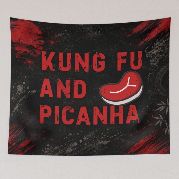 Item preview, Kung Fu and Picanha | Funny Martial Arts BBQ designed and sold by Fei Long Design Hub.