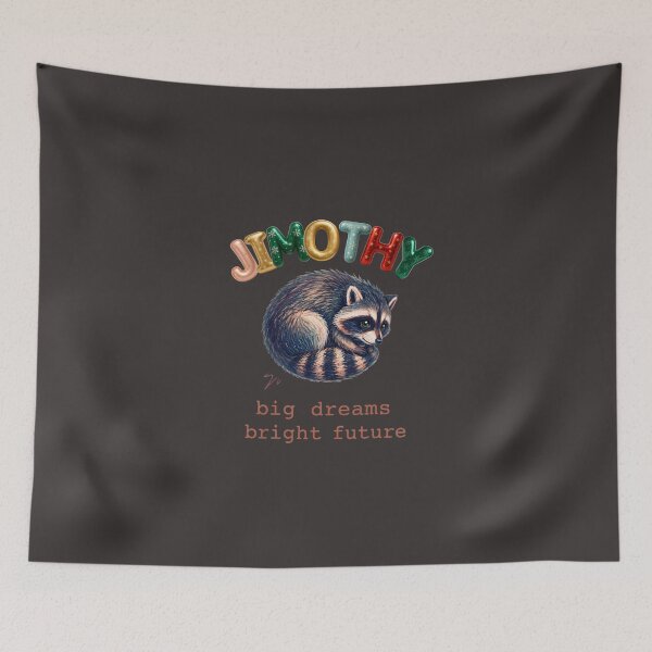 Item preview, Jimothy Cute Raccoon Art | Whimsical Woodland Animal | Cozy Forest Aesthetic | Colorful Digital Illustration designed and sold by Bhaskar Digital Art.