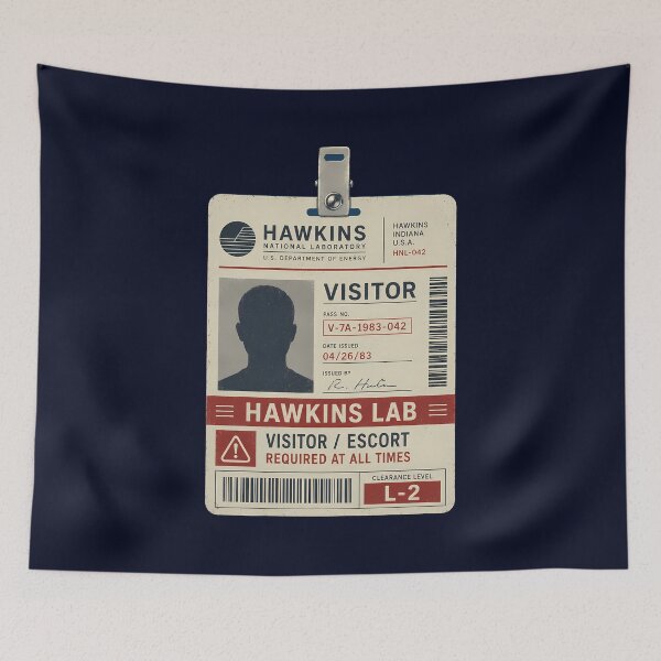 Item preview, Hawkins Lab Visitor Badge System designed and sold by agearb.