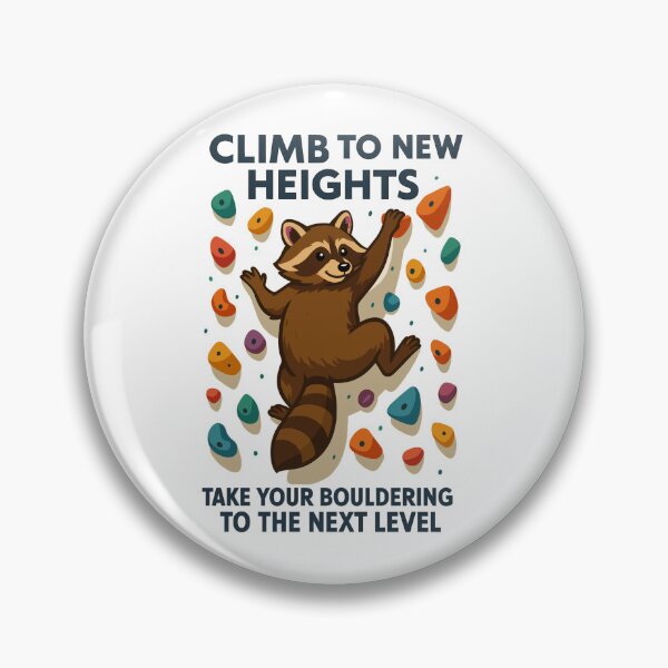 Artikelvorschau, Bouldern Waschbär Motivation: Climb New Heights entworfen und verkauft von Pineapple-Tree.