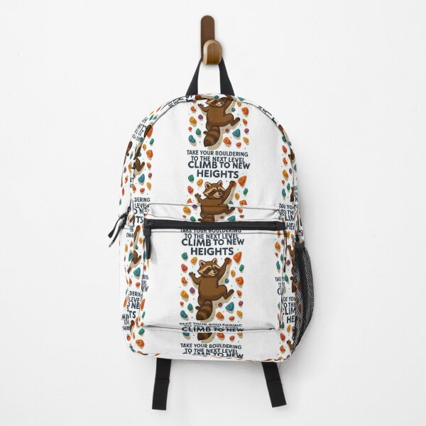 Item preview, Bouldering Raccoon Motivation: Climb New Heights designed and sold by Pineapple-Tree.