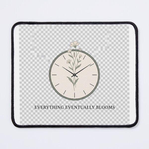 Item preview, Everything Eventually Blooms Minimalist Flower Quote Aesthetic Design designed and sold by ImagineDraws.