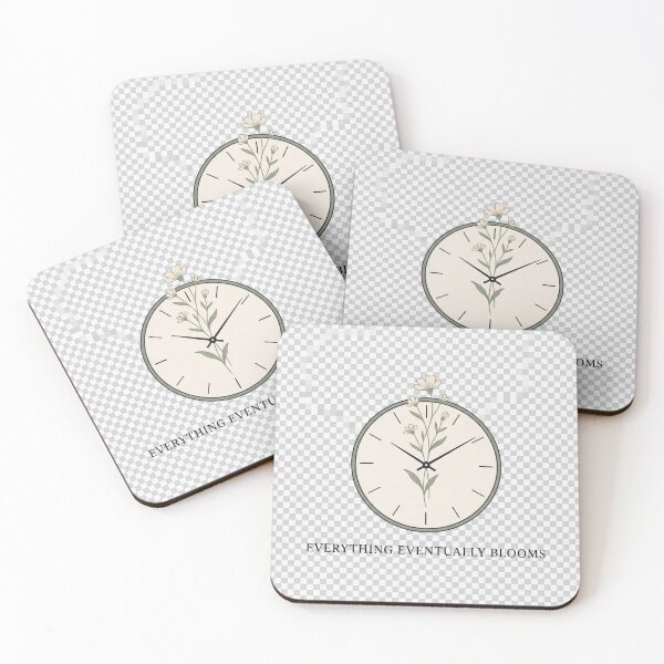Item preview, Everything Eventually Blooms Minimalist Flower Quote Aesthetic Design designed and sold by ImagineDraws.