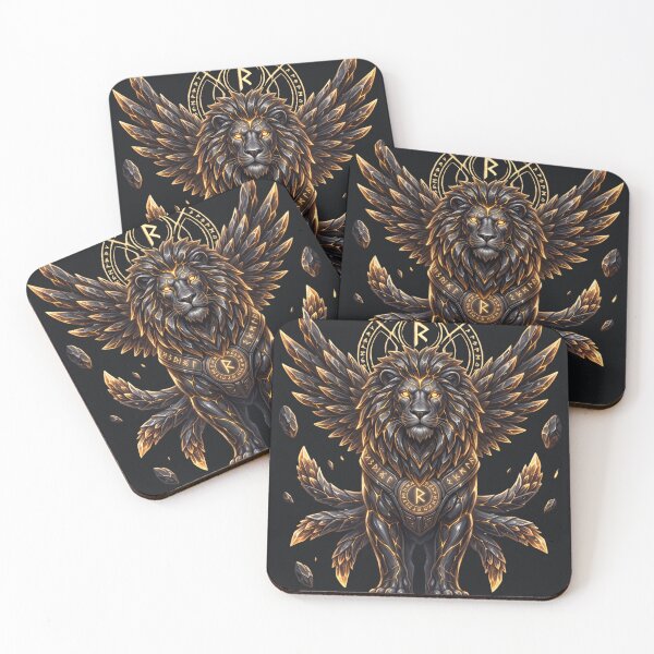 Item preview, Runic Winged Lion Guardian | Legendary Fantasy Beast designed and sold by Origamoart.